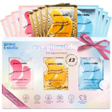 Grace & Stella Under Eye Patches Christmas Gifts for Women (12 Pairs) Christmas Gifts for Mom Eye Patches for Puffy Eyes and Dark Circles Vega