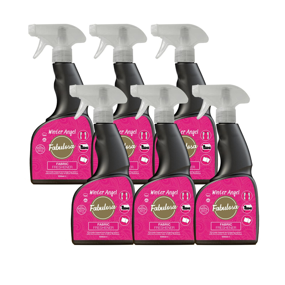 Multi Purpose Room and Fabric Antibacterial Disinfectant and Sanitising Cleaning Spray, 350ml, 6 Pack, Winter Angel