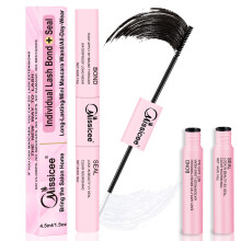 Bond and Seal Lash Glue 2 in 1 for DIY Cluster Lashes, Lash Bond and Seal Super Strong Hold 72 Hours, Latex Free, Waterproof, Mascara Wand Lash Glue