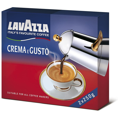 Lavazza Coffee Crema E Gusto, ground, Pack of 4, 4 x 250g