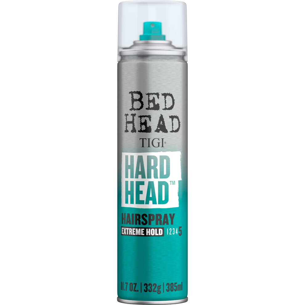 Bed Head by TIGI - Hard Head Hairspray - Extra Strong Hold - Natural Shine Finish - 385 ml