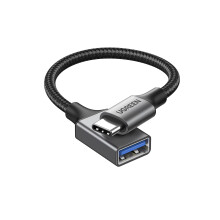 10Gbps USB C to USB Adaptor Aluminum USB C Adapter OTG Cable Type C Male to USB 3.2 Female Adapter, Compatible with iPhone 15 16 MacBook/iPad Air/Pro