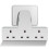 3 Way Plug Extender, Extension Plug 3 Outlet Multi Plug Adapter Surge Protector Plug, Triple Adapter Plug Extension Socket Uk Multi Plug Adaptor 3 Way 8