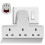 3 Way Plug Extender, Extension Plug 3 Outlet Multi Plug Adapter Surge Protector Plug, Triple Adapter Plug Extension Socket Uk Multi Plug Adaptor 3 Way 1