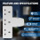 3 Way Plug Extender, Extension Plug 3 Outlet Multi Plug Adapter Surge Protector Plug, Triple Adapter Plug Extension Socket Uk Multi Plug Adaptor 3 Way 2