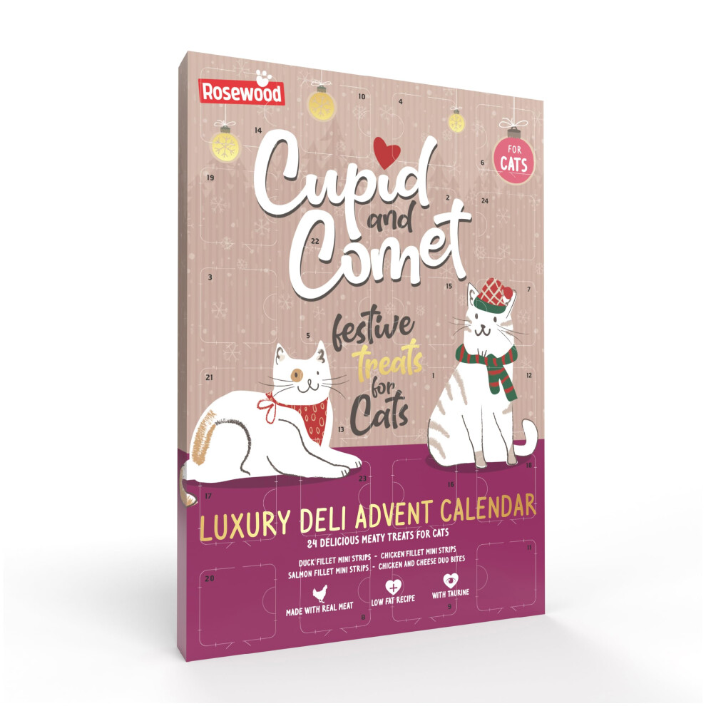 Cupid & Comet Luxury Real Meat Advent Calendar for Cats, Cat Treat