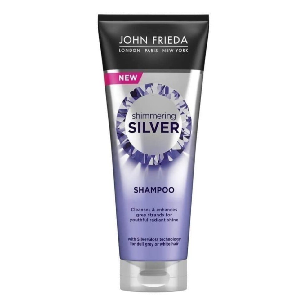 Shimmering Shampoo for Dull Grey or White Hair, Silver, 250 ml (Pack of 1)