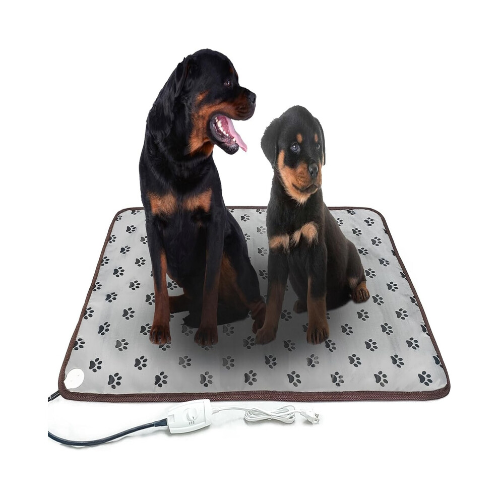 (S  45x45cm, EU plug) Pet Electric Blanket Winter Warming Pad Cat Dog Heated Nest Waterproof Warmer Power-Off Protection Bite-Resistant Mat Bed