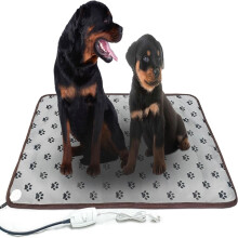 (L  50x70cm, EU plug) Pet Electric Blanket Winter Warming Pad Cat Dog Heated Nest Waterproof Warmer Power-Off Protection Bite-Resistant Mat Bed