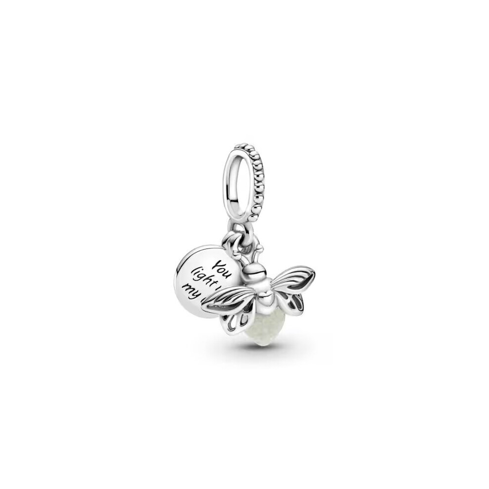 S925 Sterling Silver Glow Firefly Dangle Charms for women bracelet / friend birthday gifts,
