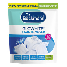 Glowhite Whitening Booster: 40% Whiter Whites, Removes 100+ Stains, 400g, Chlorine-Free, Perfume-Free, Works from 20C