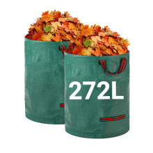 Heavy-duty Garden Waste Bags - 272L x 2Pack Reusable Garden Sacks with Handles - Industrial Fabric for Leaves Trash Debris - Waterproof Garden Rubbish