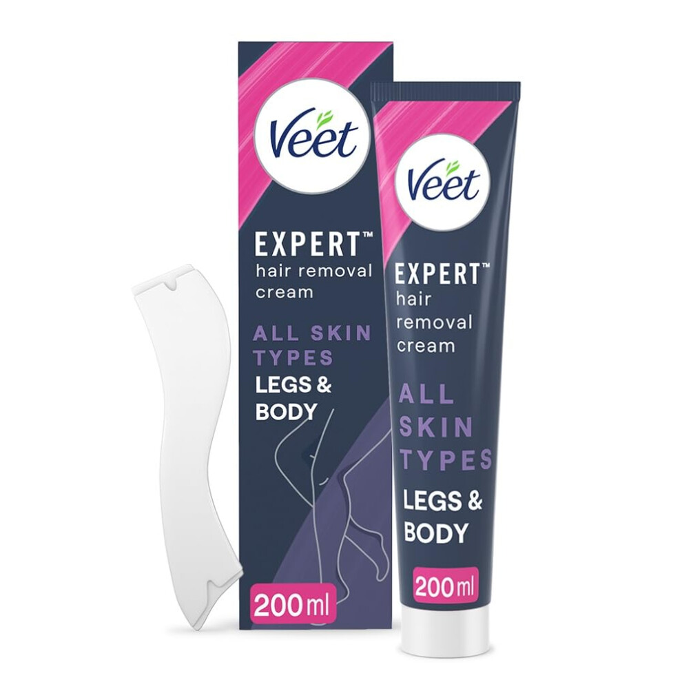 Expert Hair Removal Cream, 200ml, Bikini Line Hair Removal, Leg Hair Removal, Dermatologist Tested, Hydrating, Effective Within 2 Minutes, Hair