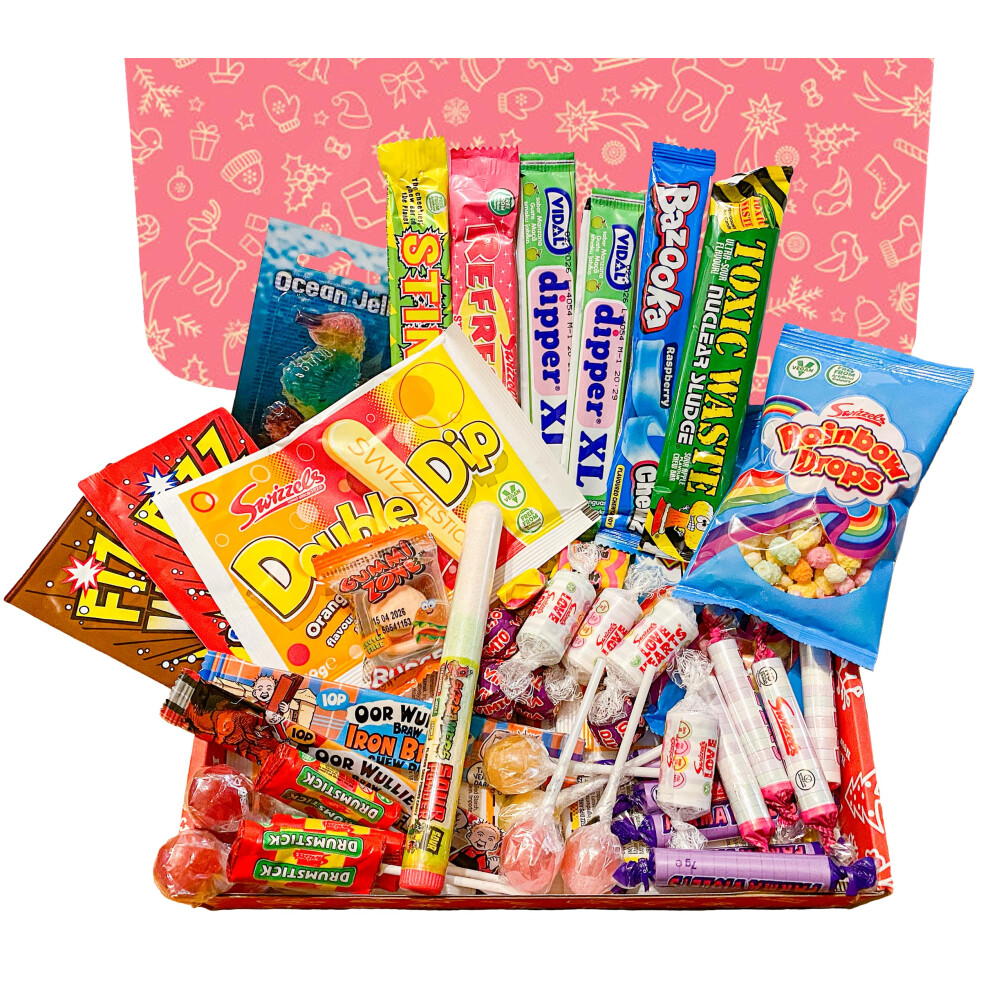 Retro Sweets Gift Box, Old Fashioned Sweets, Sweet Hamper Selection Box Christmas Hampers, Present For Men, Sweet Box For Women, Kids Sweets For