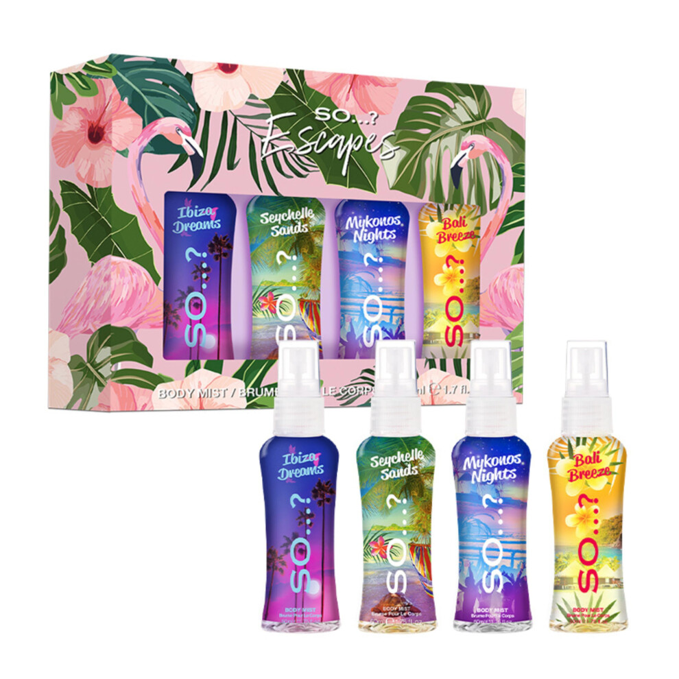 Soâ¦? Escapes Womens Gift Set, With Ibiza Dream, Bali Breeze, Mykonos Nights & Seychelle Sands, Fragrance Spray Set (4 X 50Ml)