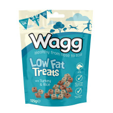 Low Fat Meaty Bites Turkey & Rice Dog Treats 125g (Pack of 7) - Oven Baked