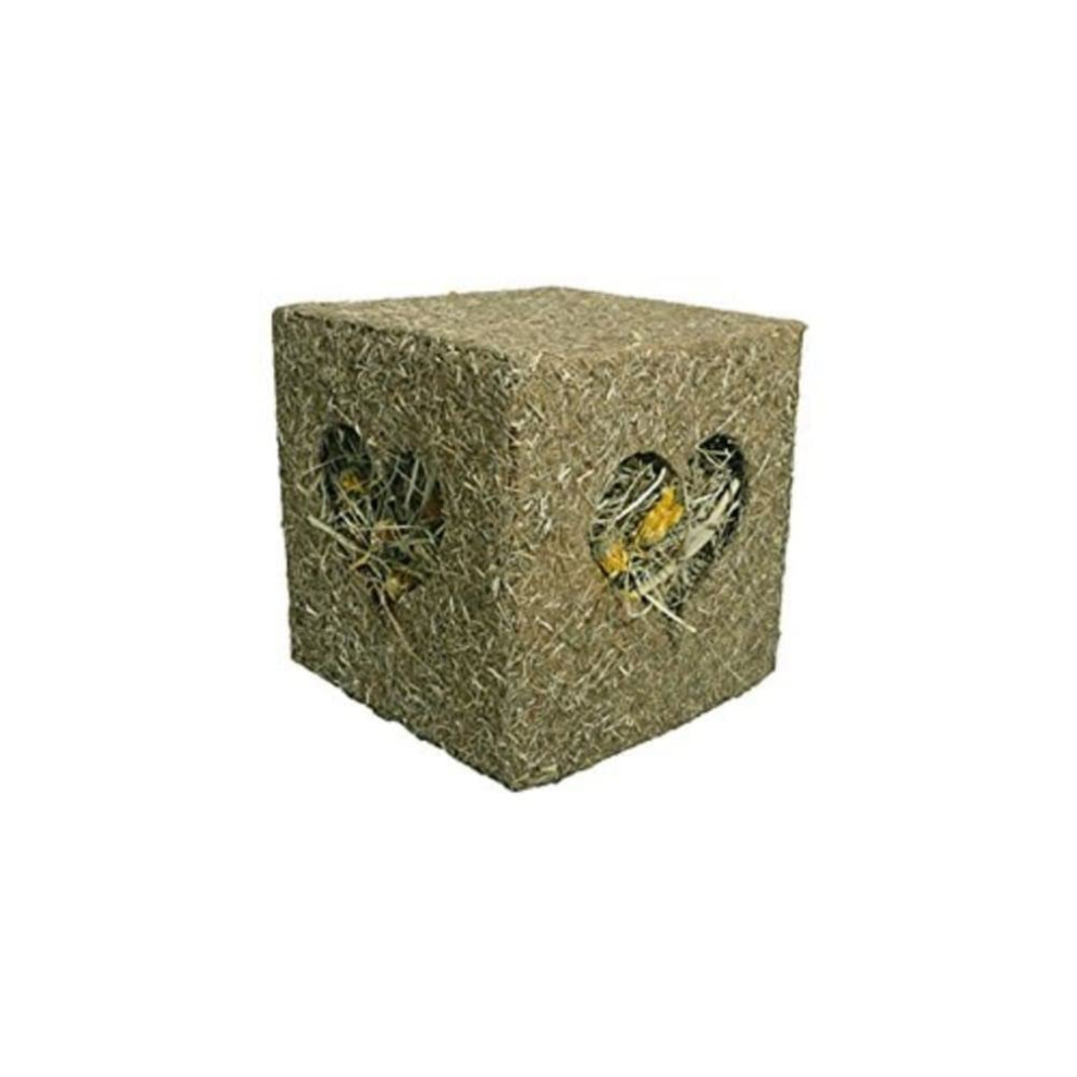 Naturals âI Love Hay' Forage Cube, Treat & Toy for Small Animals, Large