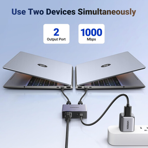 Ugreen NW301 Ethernet-jakajan sovitin (1x2) 1
