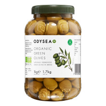 Organic Green Olives in Brine, 1kg