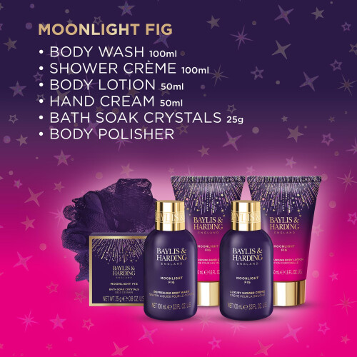 Baylis & Harding Moonlight Fig Luxury Pamper Present Gift Set - Vegan Friendly (Pack of 1) 2