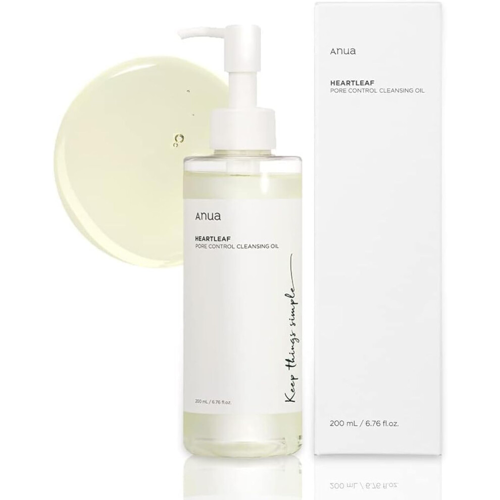 Heartleaf Pore Control Cleansing Oil, Oil Cleanser for Face, Makeup Blackhead Remover, Korean Skin Care 6.76 fl oz(200ml) (original)
