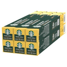 Creamy Vanilla Flavoured Coffee by Nespresso, Blonde Roast, Coffee Capsules 6 x 10 (60 Capsules)