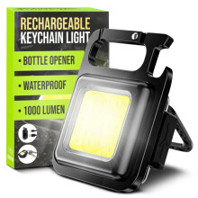 Spanner In The Works | Cob Keychain Work Light | 1000 Lumen Pocket Torch Led Super Bright Rechargeable | LED Small Torch Rechargeable Keyring Torch