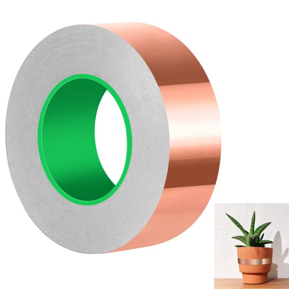 20M Copper Slug Tapeï¼30Mm Copper Tape Dual Conductive Self Adhesive Copper Foil Tape For Guitar Emi Shielding, Soldering, Electrical Repairs, 738635243423