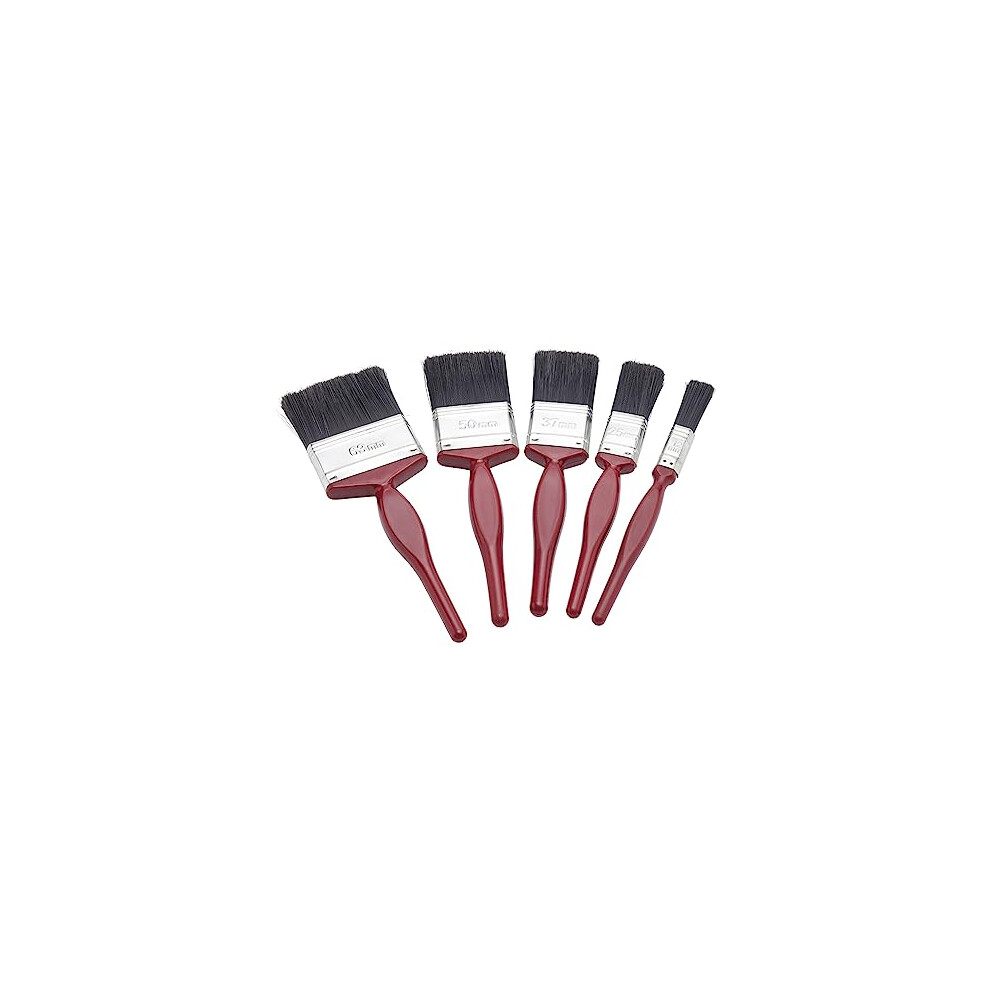5 Pc Mixed Sizes Paint Brush Set For A Smooth Finish With Emulsion, Gloss, Satin On Walls, Ceilings, Woodwork, Metal - 0.5, 1, 1.5, 2 & 2.5 Inch Paint 5019200326365
