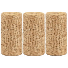 2mm Jute Garden String, 300m Long Natural Jute Twine String Brown String for Gift Wrapping, Gardening Floristry and Crafts Decoration