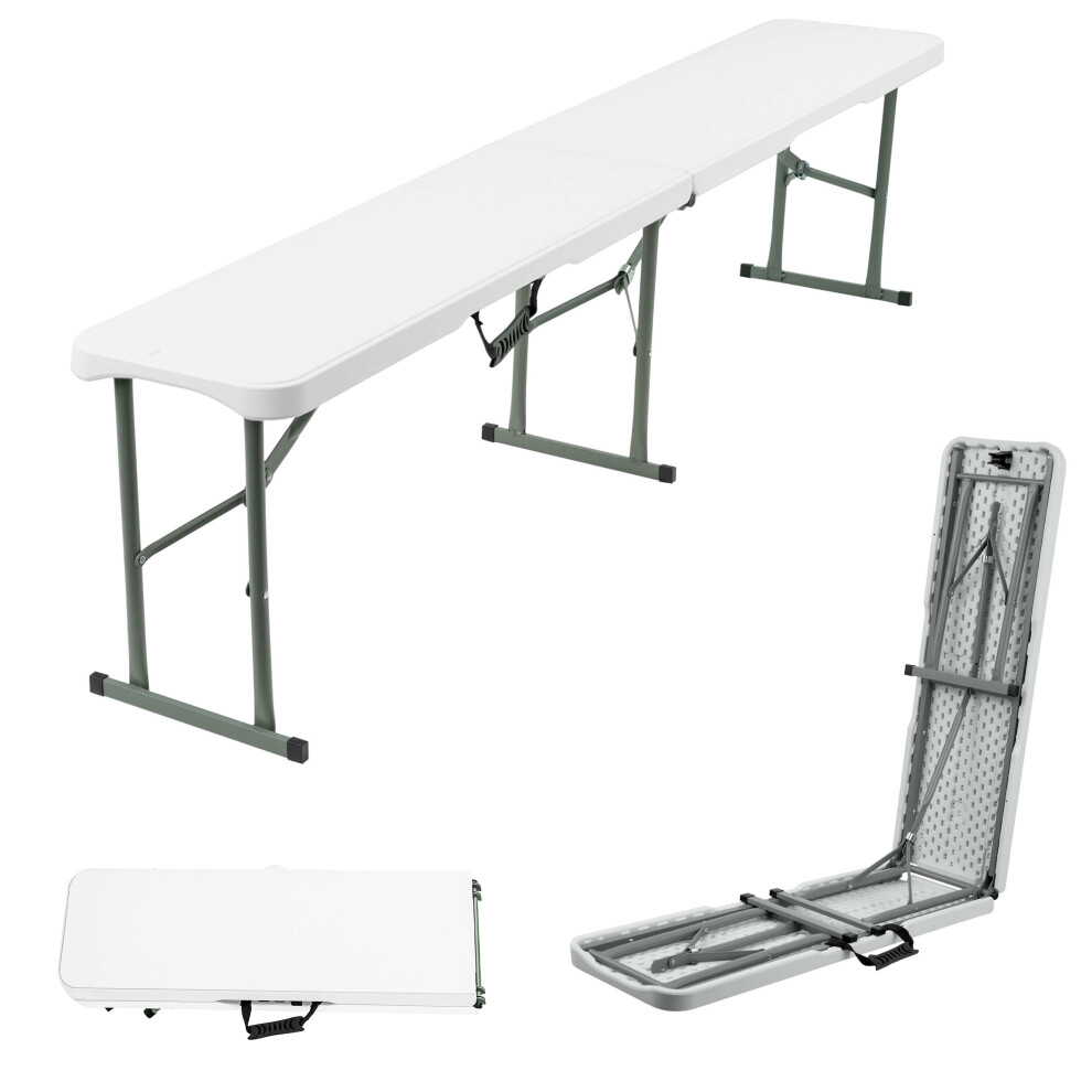 (1 x folding Bench ) 6FT Plastic Folding Bench Portable Outdoor Bench for Picnic Camping Garden-image-OPC-PFPYDMC-NEW