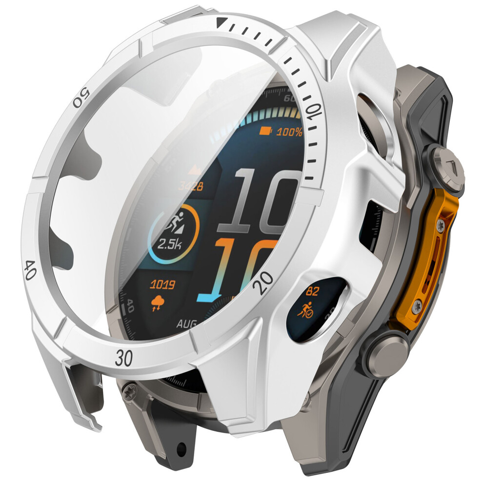 (Silver-Black 51Mm) Watch Protective Cases Watch Cases All-In-One Watch Cases Accessories For Garmin Fenix 8 Solar Model Not,Specified 663250737692