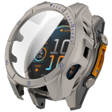(Titanium Steel Blue 47mm) Watch Protective Cases Watch Cases All-in-One Watch Cases Accessories for Garmin Fenix 8 Solar Model