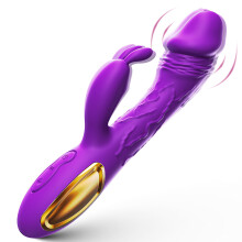 (Purple) Rabbit Vibrator for Women, Sex Toys for Women G Spot Vibrator Clitoral Nipple Stimulator with 10 Powerful Vibrations Mode Dual Motor Vibrator