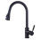 (black) Brushed Kitchen Faucet Single Hole Pull Out Spout Kitchen Sink Mixer Tap 1