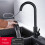 (black) Brushed Kitchen Faucet Single Hole Pull Out Spout Kitchen Sink Mixer Tap 2