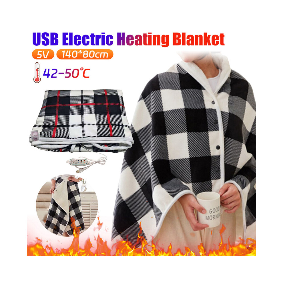 Maxpower Usb Electric Heating Blanket Shawl Soft Mink Velvet Heated Cape 5V Multifunctional Electric Heating Pad Warm Mat For Home Office