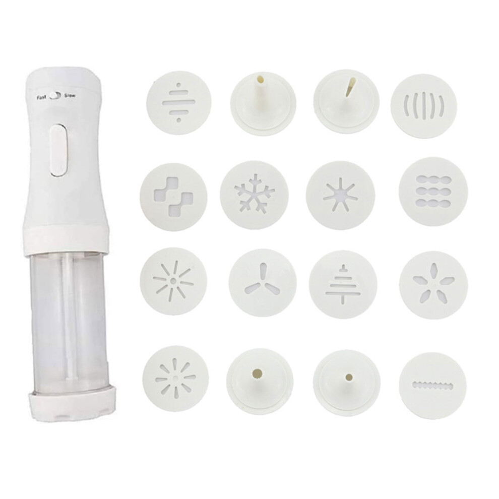 Electric Cookie & Cake Maker Kit with 12 Molds & Nozzles