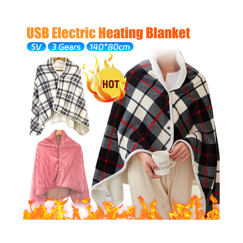 Maxpower Usb Electric Heating Blanket Shawl Wearable Winter Electric Heating Pad Soft Mink Velvet Warm Mat Knee Back Warmer For Home Offi