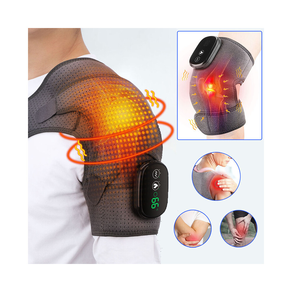 Maxpower Gray (China, ) Electric Heating Vibration Massage Knee Shoulder Massager Joint Physiotherapy Pain Relief Elbow Warm Knee Pad Relaxation Tool