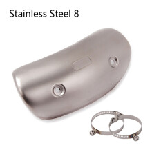 (8-Yoshimura Sticker) Motorcycle Exhaust Pipe Carbon Fiber Protector Heat Shield Cover Guard