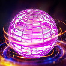 (pink) Flying Orb Ball, Cosmic Boomerang Ball, Galactic Spinner, Magic Hover Orb With Led Lights, Hand Controlled Drone Ball That Comes Back To You, Cool