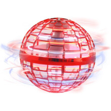 (Red) Flying Orb Ball, Cosmic Boomerang Ball, Galactic Spinner, Magic Hover Orb With Led Lights, Hand Controlled Drone Ball That Comes Back To You, Cool