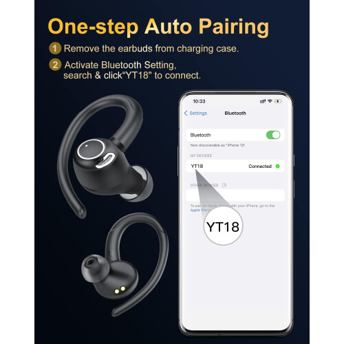 Jesebang Wireless Earbuds, Bluetooth 5.3 Headphones, 2024 Wireless 1