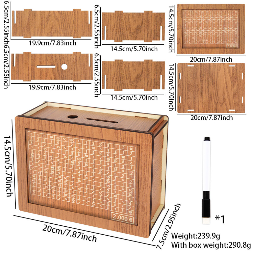 (Light 2000 Euro) Money Unique Wooden Box With Counter Perfect For Saving Dollars And Euros With Style-image-OPC-PFQ2JYZ-NEW