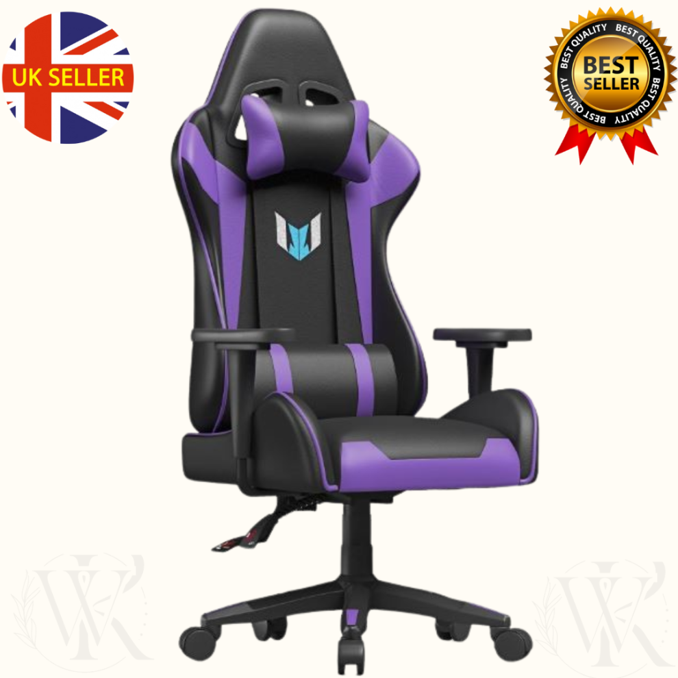 "Bigzzia Gaming Chair Ergonomic with Footrest,  Cushion & Headrest"