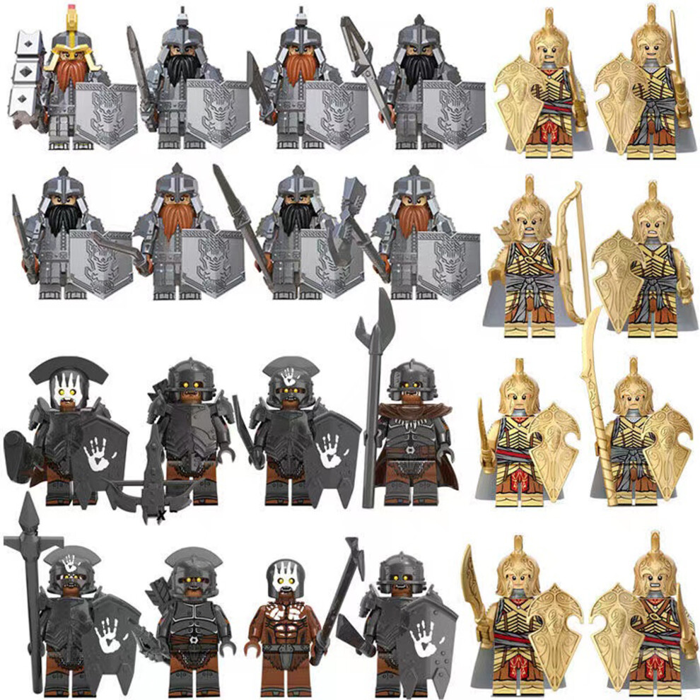 Bonxaif (24Pcs Lord Of The Rings - A) Lord Of The Rings Toy Action Mini Figures Fit Lego