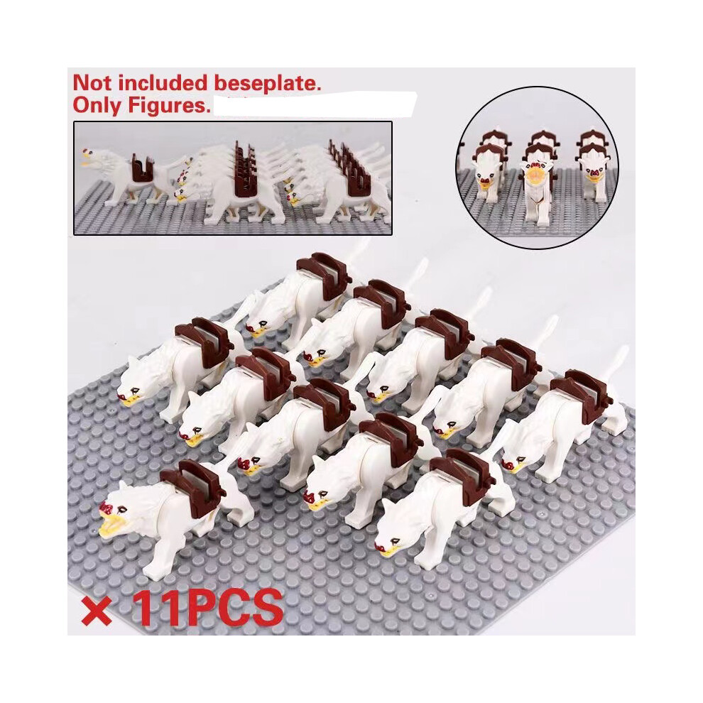 Bonxaif (11Pcs Wargs Wolf) Lord Of The Rings Toy Action Mini Figures Fit Lego White