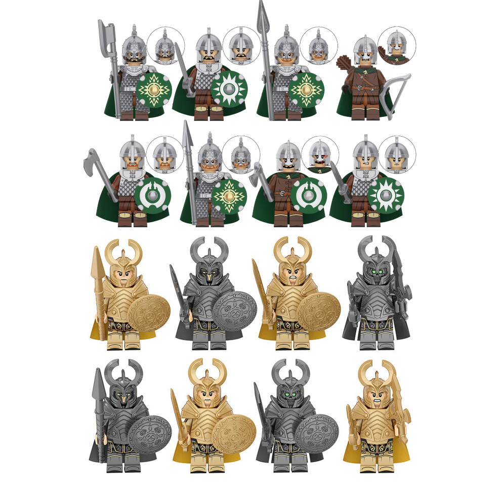 Bonxaif (16Pcs Lord Of The Rings - A) 34Pcs Lord Of The Rings Toy Action Mini Figures Fit Lego