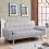"Fabric 3-Seater Sofa Bed - Click Clack Recliner for Living Room" 6